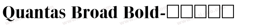 Quantas Broad Bold字体转换
